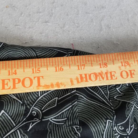 Columbia PFG Super Tamiami Shirt Mens Small Black Fish Print Omni-Shade Fishing - Picture 9 of 14